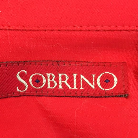SOBRINO Red & Black Double Martini & Pineapple Panel Bowling Shirt - Picture 8 of 11